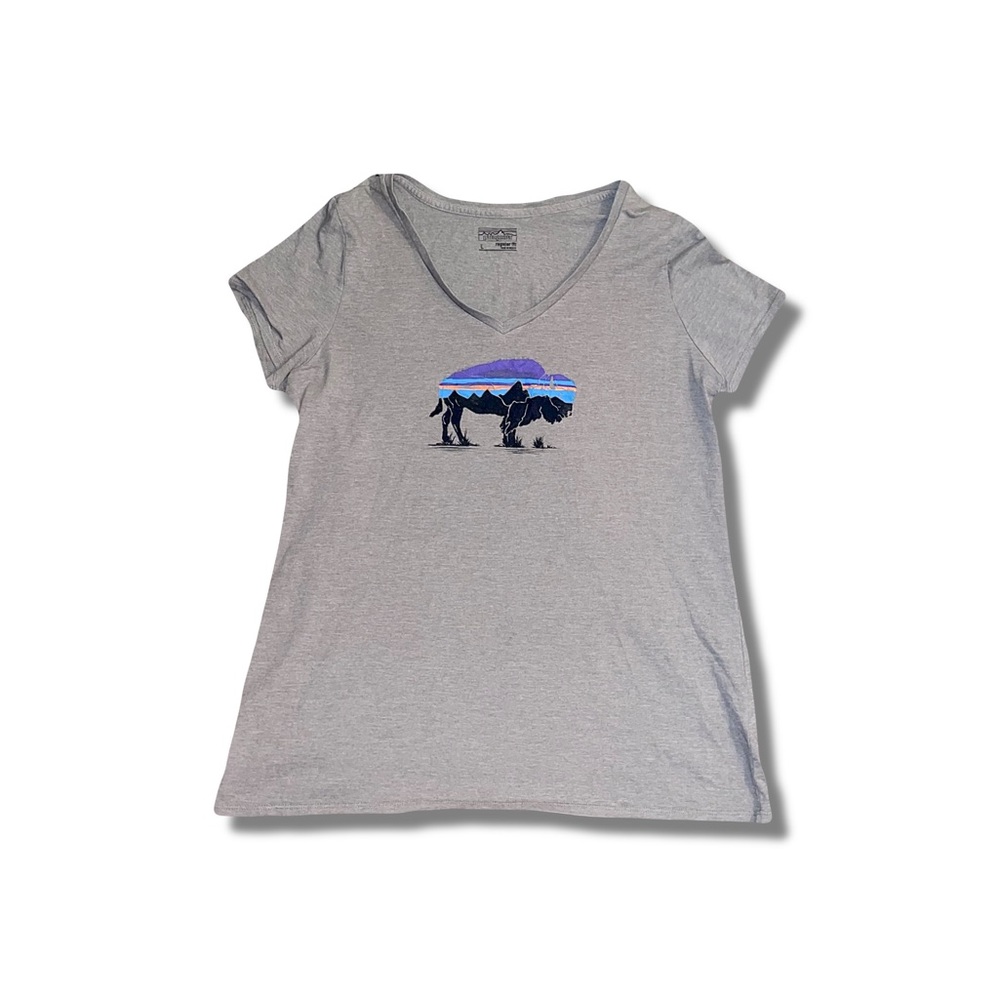 Patagonia Bison V Neck Tee